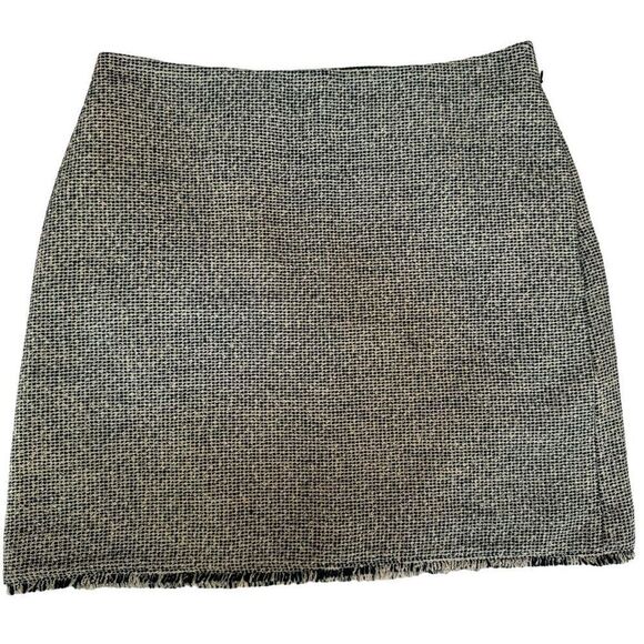 Banana Republic Tweed Pocket Fringe Elegant Work Skirt Size 6 - Picture 1 of 8